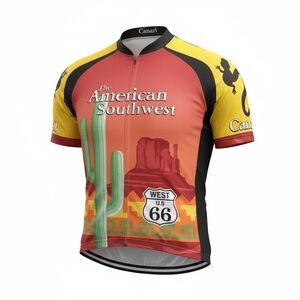 Canari Cycling Jersey Mens XXL Shirt American Southwest Route 66 Arizona Desert